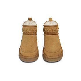 【云粉节】BF楼天美意2025冬新款复古加绒保暖雪地靴女厚底棉鞋CNA46DD5吊牌价999活动价499