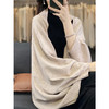 KQL B403N90075围巾外套镂空菱形格宽松外披斗篷上衣 商品缩略图1