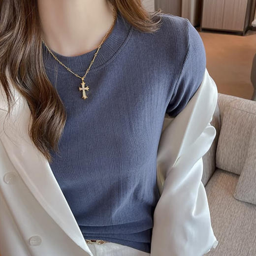 裁缝学苑AS586修身打底衫纸样女装新款长袖圆领针织上衣服装打板 商品图1