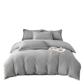 彼加曼 全工艺加厚牛奶绒刺绣四件套-雅灰200*230cm BGM-T2541