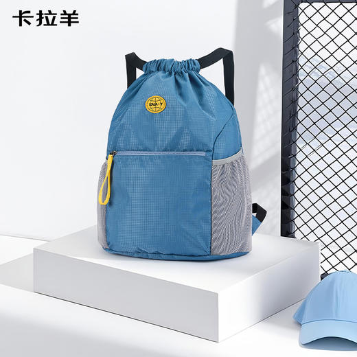 【抽绳篮球包】卡拉羊超轻云朵便捷抽绳篮球包休闲双肩包CX5909 商品图2