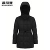波司登女2025秋冬中长鹅绒可拆帽羽绒服B250244148M 商品缩略图0