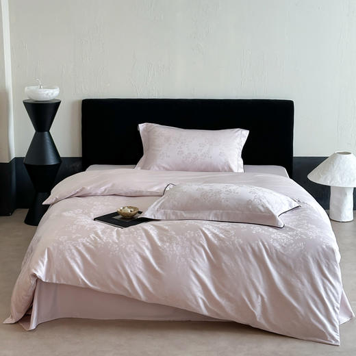 彼加曼 100S长绒棉大提花床饰套件-藕粉200*230cm BGM-T2547 商品图2