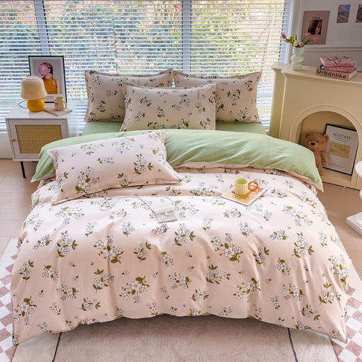 罗曼罗兰 加厚磨毛四件套花儿朵朵200*230cm 6925314787451 商品图3