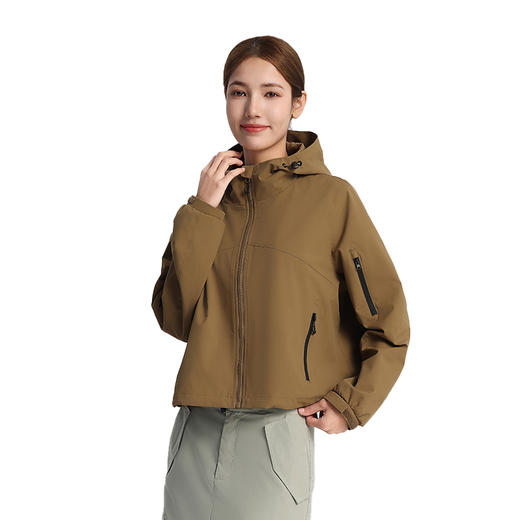 丰讯 户外短款风衣夹克女防风透气耐磨春秋款外套 FXTF251108 商品图3