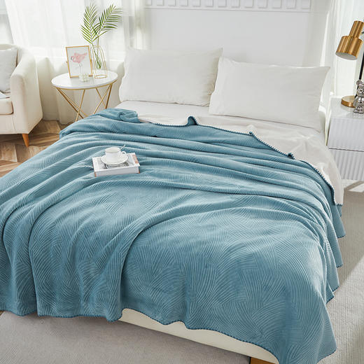 恒源祥 素颜雕花复合绒毯 180*200cm HYX042MT 商品图4