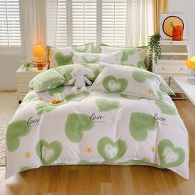 罗曼罗兰 芦荟棉四件套绿色心情200*230cm 6925314751834