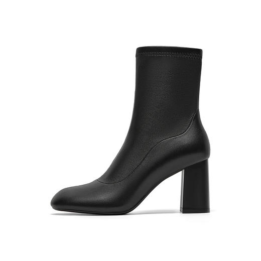 FB楼真美诗摩登女郎2025新冬款羊皮优雅8CM高跟时装弹力靴瘦瘦靴吊牌价2098折后价1698 商品图1