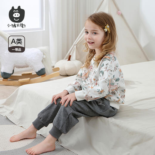 小猪卫衣复合绒满印秋冬印花儿童长袖上衣卫衣90-120 商品图3