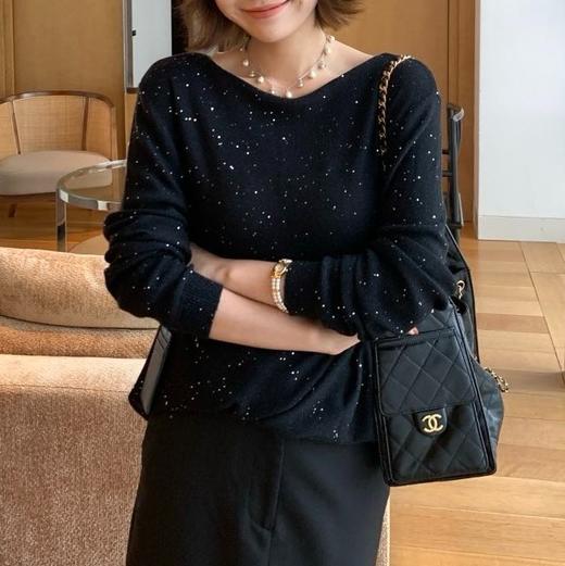 现货秒发~慵懒一字领毛衣 商品图0