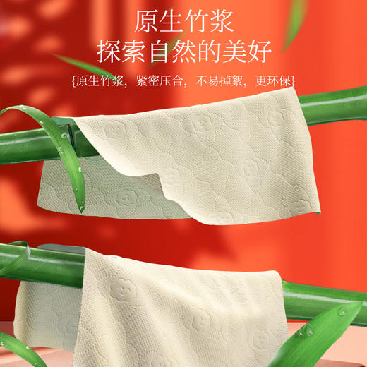 蓝漂 竹叶情本色挂式抽纸4层1000张*3提 LP0YC003T 商品图4