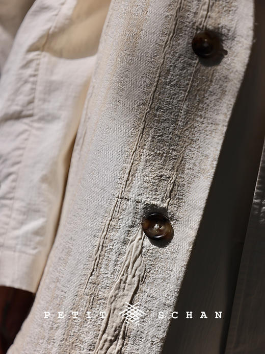 寂静的河流 棉麻混纺提花肌理感H版廓形长马甲 商品图2