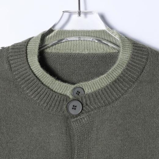 72111SDSA男士秋冬新款痞帅男装极简风撞色拼接假两件毛衣开衫针织衫 商品图2