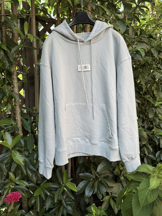 MM6 香港限定 冰川蓝 字母标 袋鼠口袋 宽松时髦藏肉肉 情侣款 连帽卫衣 167/138我穿M 商品图6