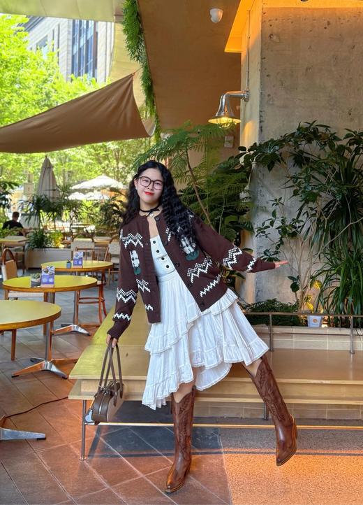 【美拉德复古提花宽松针织开衫外套】周四（10.16）上午10点上架 Dz家秋冬新款 深棕为主色调，融合复古提花与宽松的版型，将文艺复古感与秋日温暖感完美结合！无标发货，10.15日上新！ 商品图2