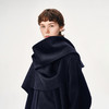 NUTH 羊毛混纺复古宽松围巾披肩长款毛呢大衣厚外套女 商品缩略图5