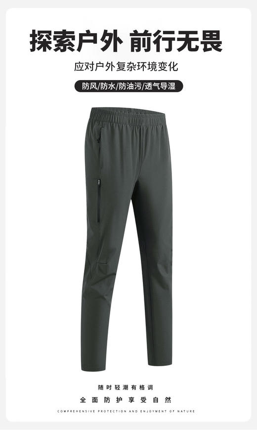 【官方正品】BKY8892情侣梭织长裤 | 2025春秋新款 挺括有型 休闲直筒裤 男女同款 商品图3