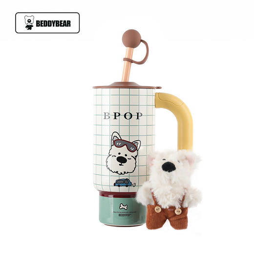 【品牌直发】【杯具熊原创萌宠西高地系列】成人学生运动杯 保温杯 双饮吸管杯 便携咖啡杯 新款 商品图12