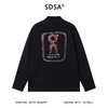 SDSA男士秋冬新款痞帅男装潮牌手绘印花字母半高领长袖T恤高街潮 商品缩略图4