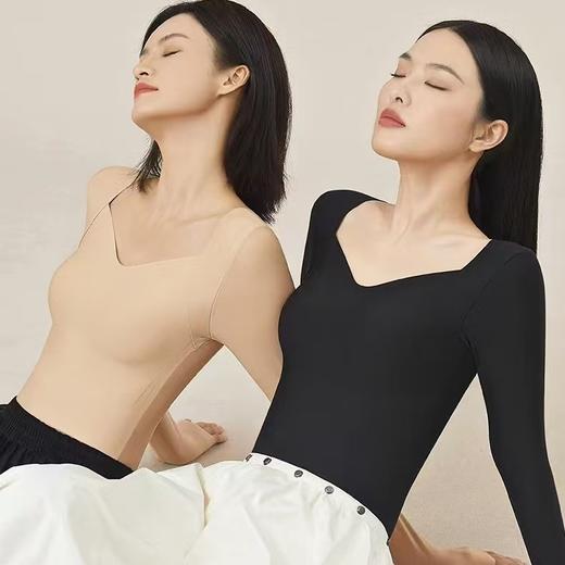 无痕肌肤衣 长袖新款 秋冬上衣带胸垫 无痕舒适 可外穿 肌底衣 商品图5