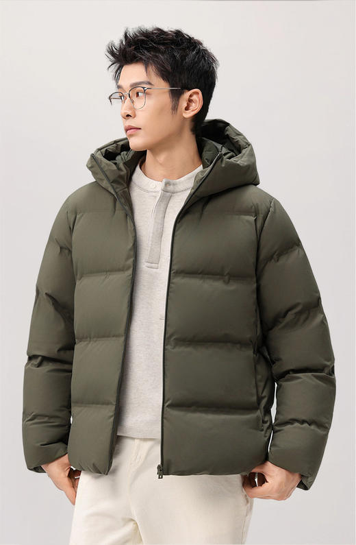 2025冬新款百搭时尚男士短款连帽羽绒服休闲百搭保暖防寒显瘦亲肤2097【个调羽绒服专场】 商品图0