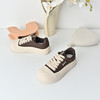 经典鲨2025年秋季专柜新款百搭圆头厚底系带休闲鞋面包鞋女KW316-537091 商品缩略图3