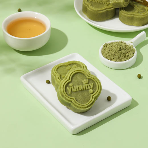 雅觅绿茶国风绿豆糕 180g 商品图2