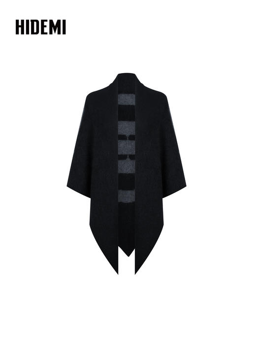 HIDEMI 大秀款青藏高原可溯源牦牛绒拉毛长拉绒logo系列三角形围巾大披肩 商品图9