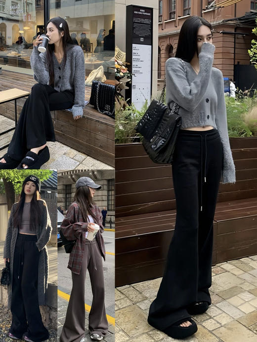 【美式复古阔腿喇叭裤】美式复古版型好到爆的喇叭裤心只做高版本!垂感特别棒，喇叭的弧度刚刚好，有垂感!特别的高档!不易起球、膝盖不起包!面料做过定型，很挺括 商品图2