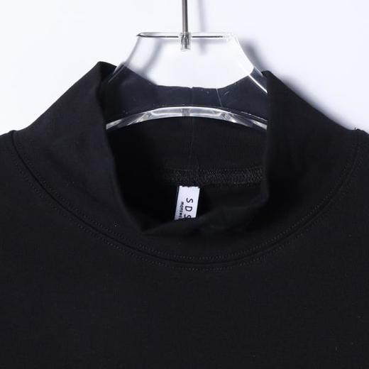 SDSA男士秋冬新款痞帅男装潮牌手绘印花字母半高领长袖T恤高街潮 商品图1