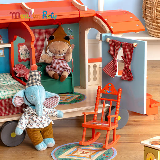 Moulin Roty 木制大篷车 过家家玩具 适合3岁+ 米努奇卡斯系列 法国品牌 -681100 商品图8