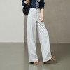 【秋爆款-灰白阔腿裤】逸阳新品松弛感牛仔拖地阔腿牛仔长裤5880V 商品缩略图10