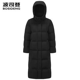 波司登女2025新连帽过膝鹅绒羽绒服B250244174