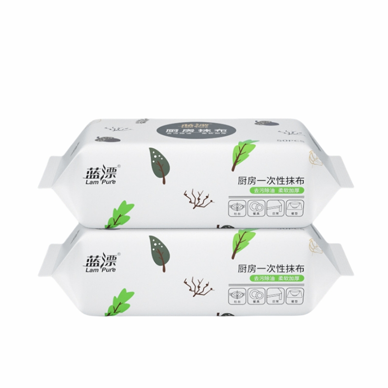 蓝漂 厨房抹布50抽*2包 LP0CMB02B