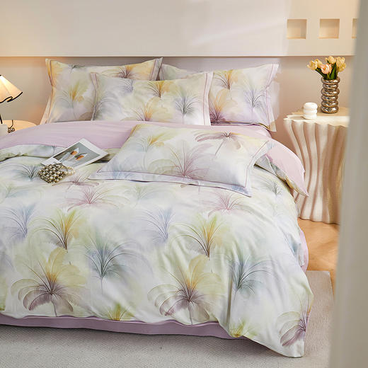 彼加曼 铂金数码全棉加厚家装四件套-乔木紫200*230cm BGM-T2531 商品图2