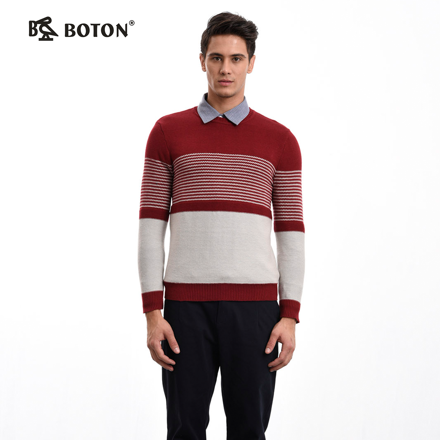 【第2件半价！尾货清仓不退换】波顿冬季男士毛衫MU701516
