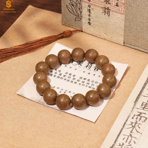 【品牌授权】【香港周六福】天然本草非遗古法浮香茉莉香珠手串12mm（传承礼盒）附赠朱砂手串6mm 商品图1