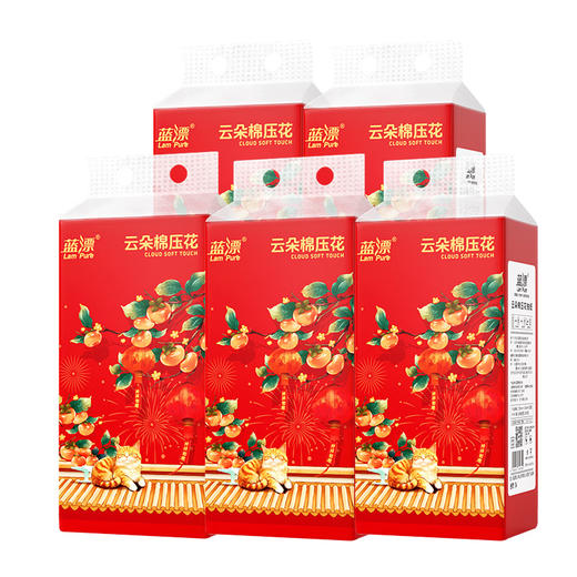 蓝漂 白色气垫挂式抽纸4层1000张*5提 LPBSC-5TR 商品图0