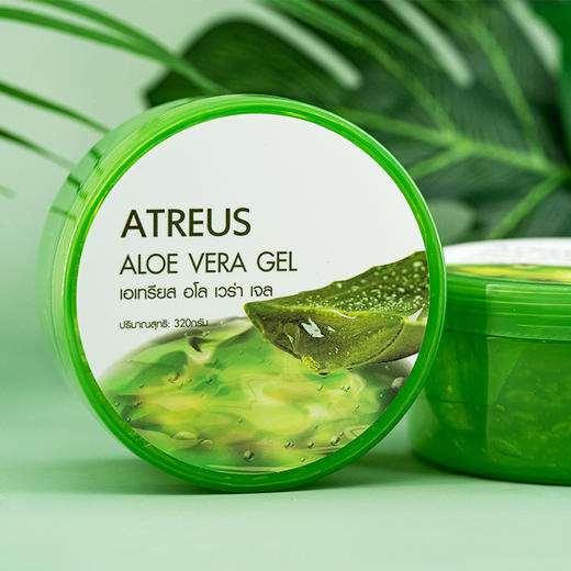 【中欧班列精选】 泰国Atreus芦荟胶补水保湿舒缓祛痘去痘印女男晒后修复芦荟膏320ml/瓶 商品图3