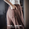 马登复古美拉德咖色卫裤纯棉休闲束脚直筒双腰头长裤子女士秋冬季 商品缩略图4