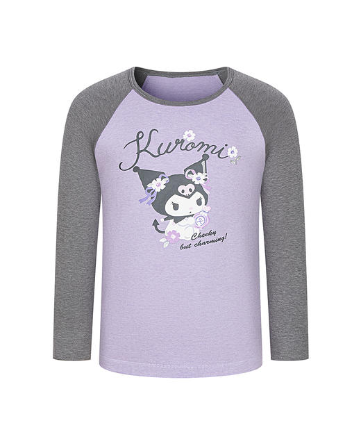 【春上新】8楼爱慕儿童Aimer Kids女孩25AW暖阳酷洛米花语双层圆领长袖AK172J822，吊牌价499元 商品图5