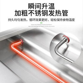 圣托（shentop）商用保温售饭台四格 不锈钢食堂快餐加热分餐台 多格电热饭菜保温汤池【201份数盘】 STTA-FA15 /商用电器 /商用加热类设备 /保温售饭台