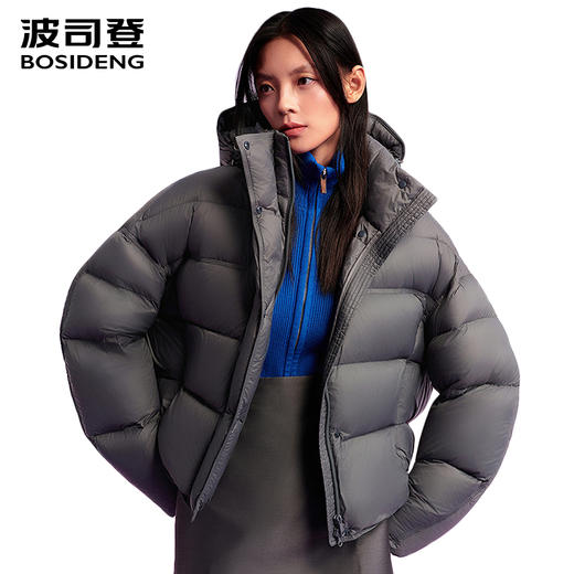 波司登2025冬季新款女脱卸连帽泡芙羽绒服厚B250243102 商品图1