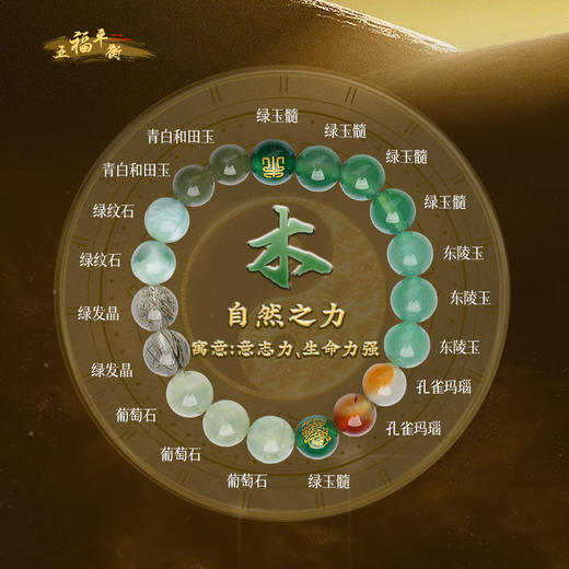 【祈愿吉品】木火土金水 - 五福平衡互济水晶手链 木火土金水 （已搭配和谐，分男女款一定注意！） 商品图4
