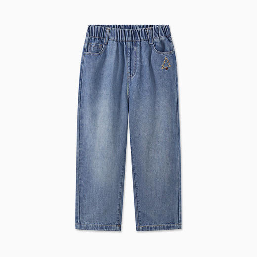 【MQD】男童25春学院风中大童休闲百搭直筒牛仔裤子 商品图5