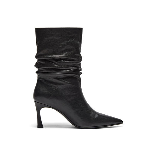 BF楼真美诗巴黎之冬2025新冬款羊皮细高跟堆堆时装短靴西部短靴女吊牌价2298折后价1798 商品图3