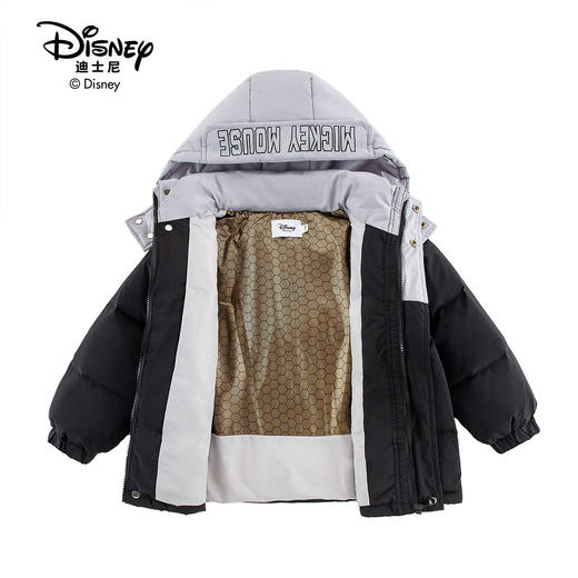 优选丨Disney/迪士尼男童撞色保暖新款羽绒服连帽外套55153 商品图1