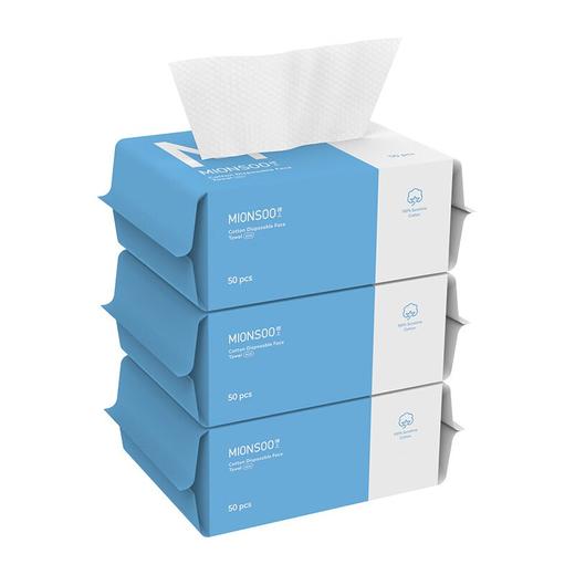 棉上 mini一次性洗脸巾全棉洁面巾纯棉棉柔巾50抽/包 M1008-3 商品图0