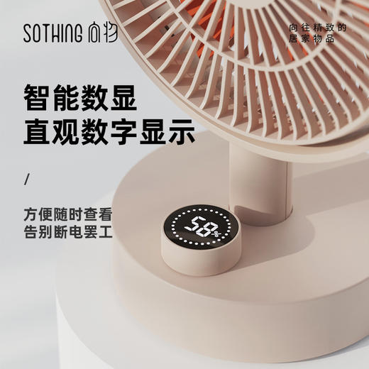 SOTHING向物 桌面风扇-羽数显+无极开关+摇头 DSHJ-S-2102-S1 商品图3