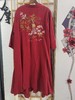 仅一件！XL码【断码清仓】重皱桑蚕丝重工刺绣中国风红色刺绣长款开衫复古宽松两件套连衣裙ZFYY013 商品缩略图1